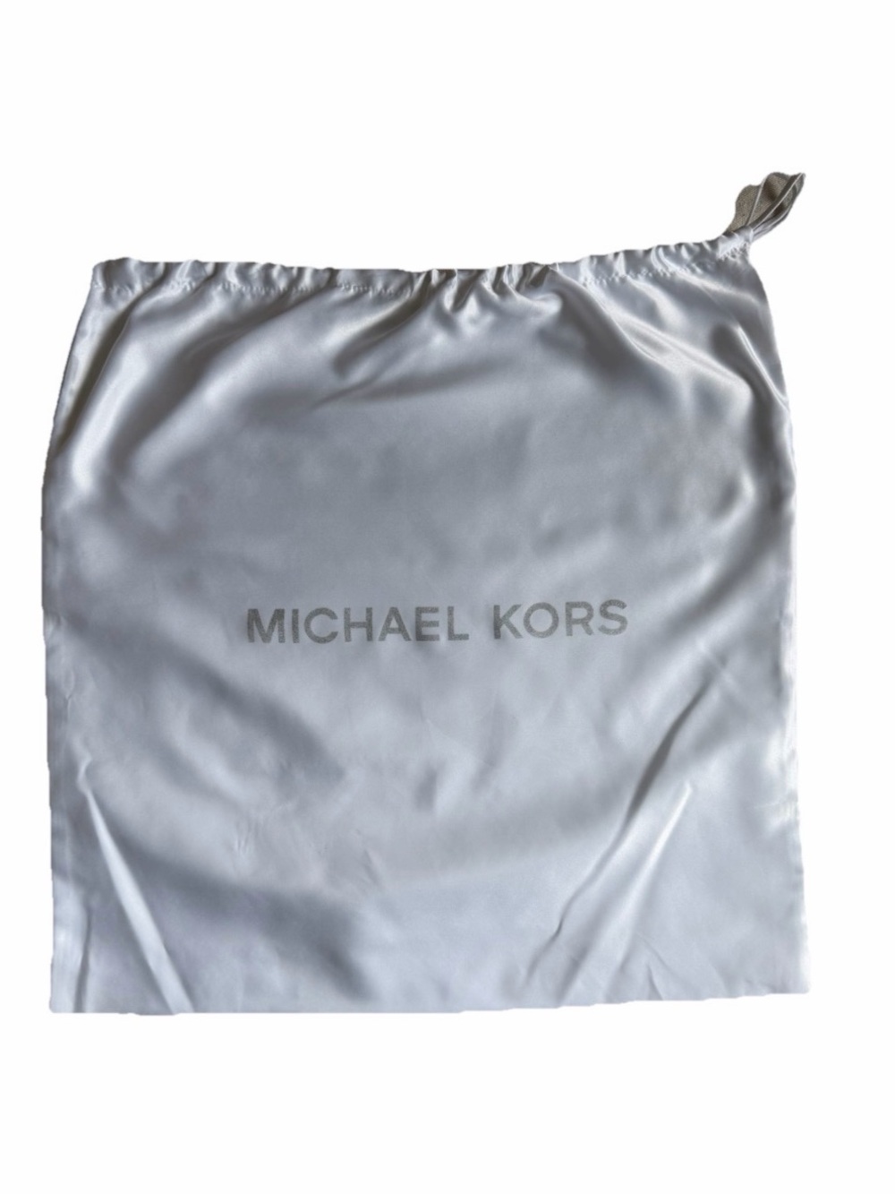 Michael Kors White Silver Drawstring Dust Bag 19"x19" Square Purse Shoes Storage - Picture 4 of 6